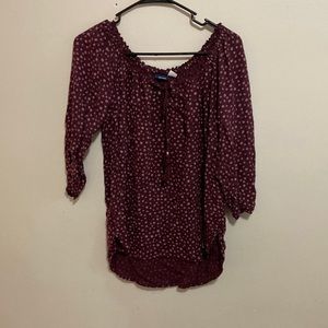 Maroon top